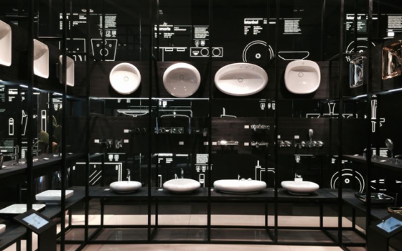 thiết kế showroom thiết bị vệ sinh