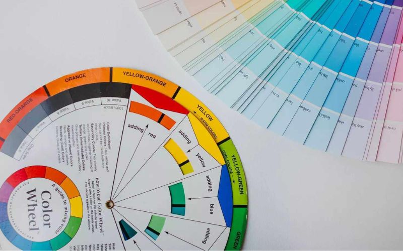 bảng pha màu sơn