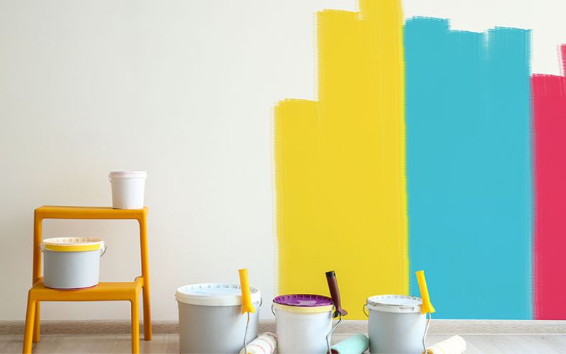 bảng pha màu sơn