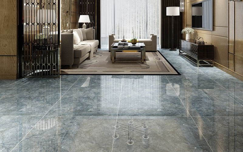 Gạch lát nền màu xám vân đá marble là mẫu gạch đang rất được ưa chuộng vì dễ dàng ứng dụng trong nhiều không gian khác nhau. 