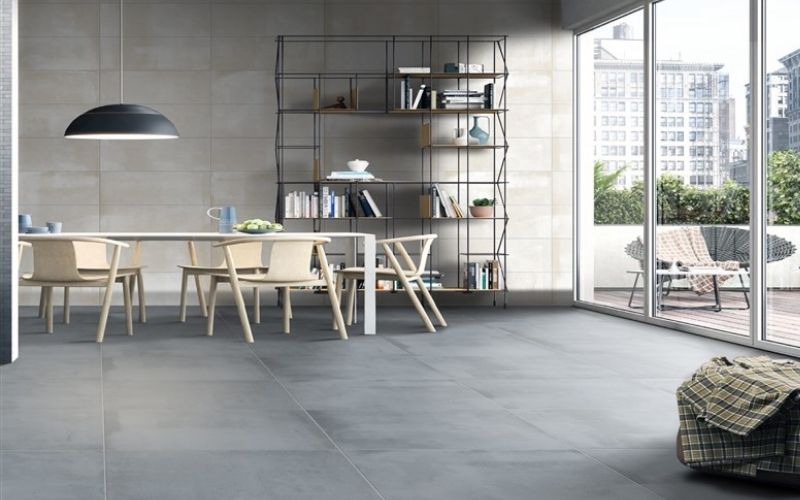 Nếu bạn yêu thích phong cách đơn giản nhưng không kém phần tinh tế thì sử dụng mẫu gạch 80x80 bề mặt nhám, đơn sắc cũng là một giải pháp hợp lý.