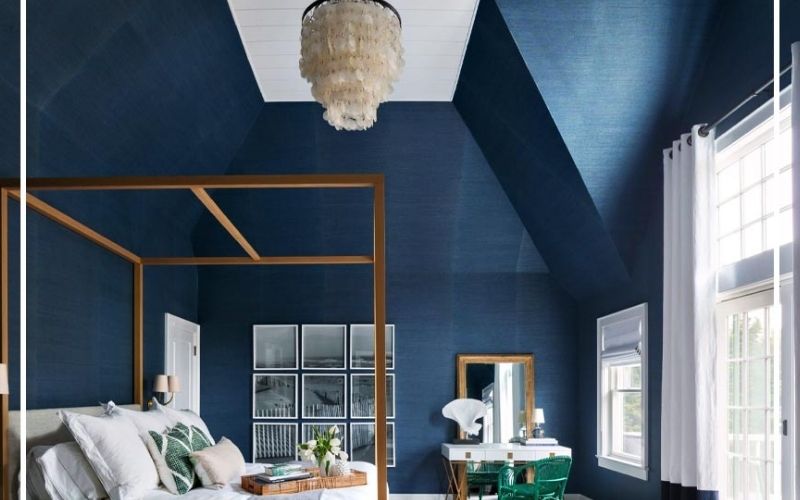 Màu đen và màu xanh biển sẫm là những màu sơn nhà tương sinh với gia chủ mệnh Mộc