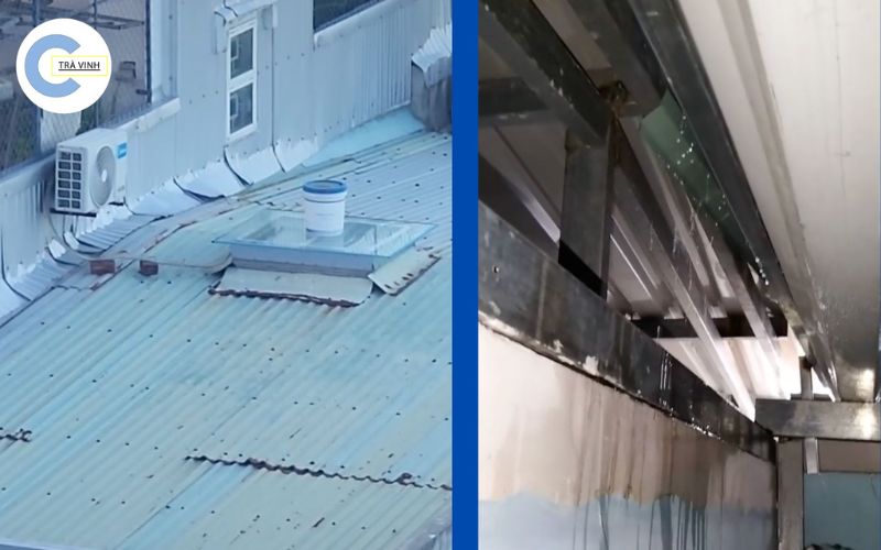 Tình trạng thấm dột của công trình vào mùa mưa ảnh hưởng đến sinh hoạt của người dùng