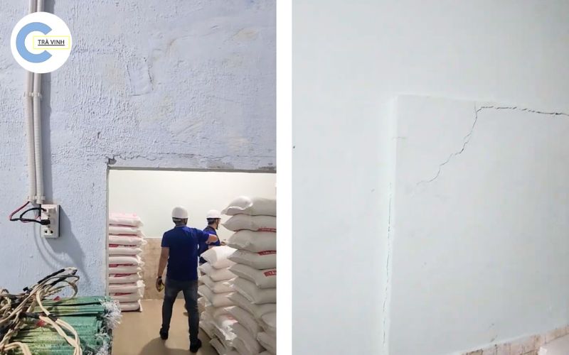 Trà Vinh GC kiểm tra, khảo sát tình trạng thấm dột của công trình trước khi tư vấn, sửa chữa