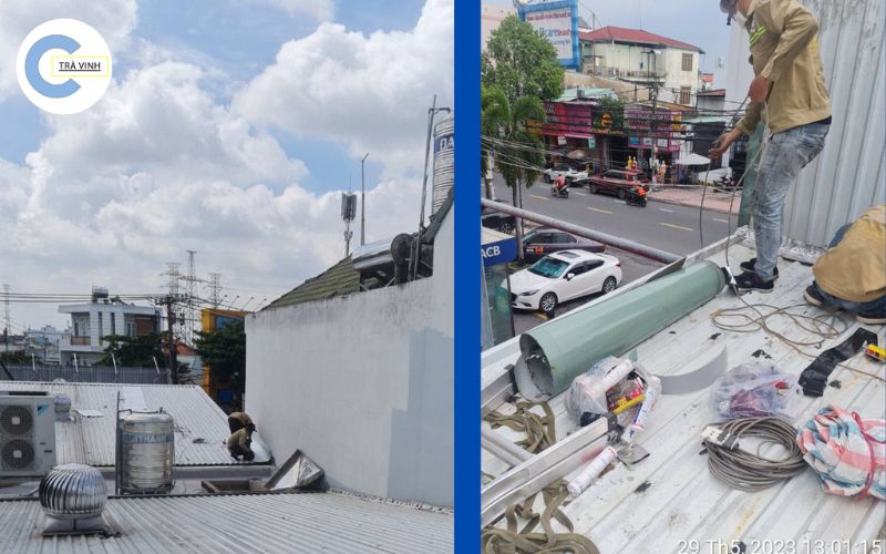 Trà Vinh GC thực hiện thi công chống thấm trần nhà