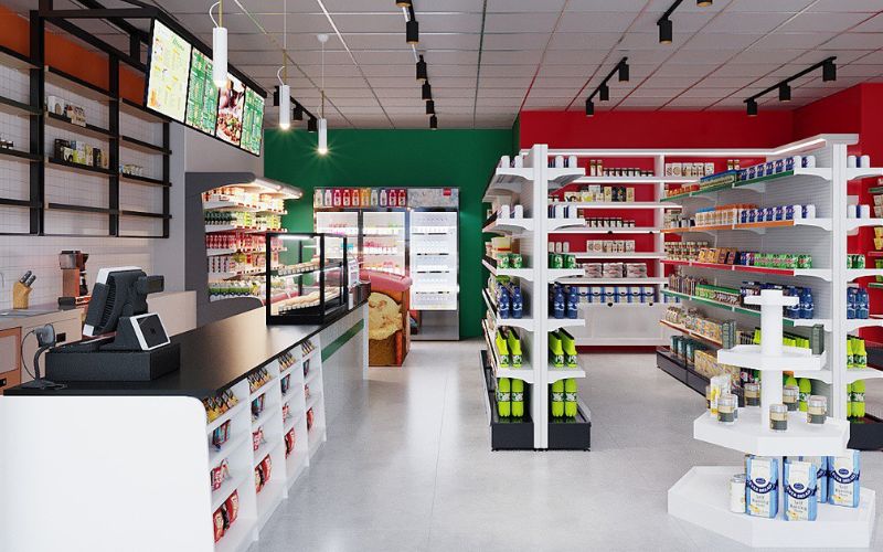 thiết kế cửa hàng tiện lợi