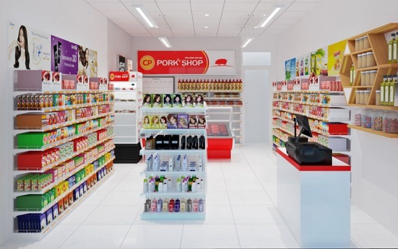 thiết kế cửa hàng tiện lợi