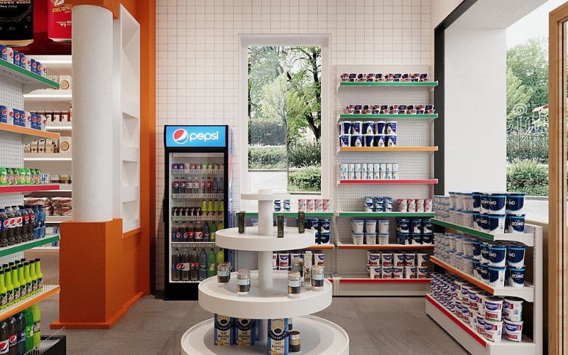 thiết kế cửa hàng tiện lợi