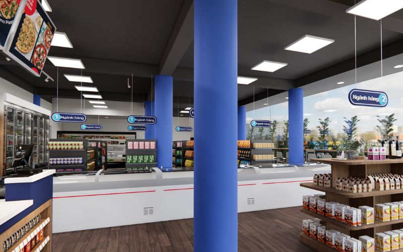 thiết kế cửa hàng tiện lợi