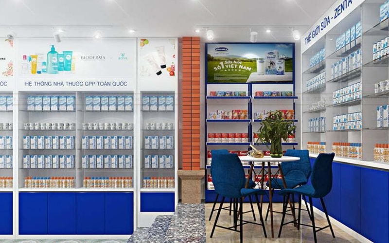 Khách hàng sẽ ấn tượng và cảm thấy hài lòng khi nhà thuốc thiết kế một khu vực dành riêng để tư vấn bán thuốc và chăm sóc sức khỏe.