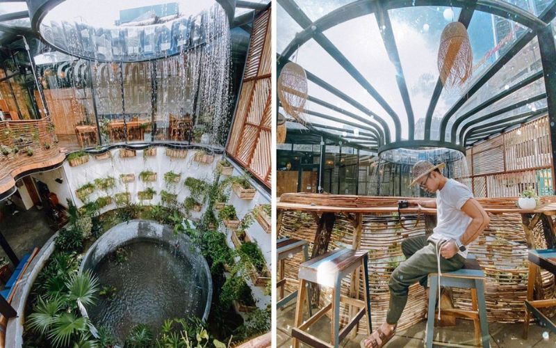 Thiết kế quán cà phê có giếng trời độc đáo là nơi check-in thu hút nhiều khách hàng