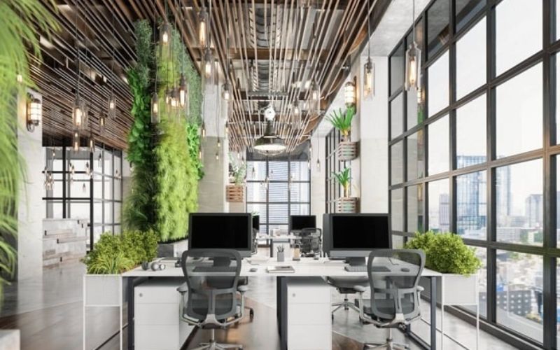 Thiết kế văn phòng theo xu hướng hòa cùng thiên nhiên